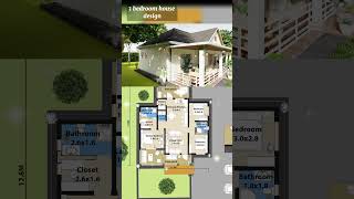 3 bedroom house design exterior and dimensioned floor plan [upl. by Cul]