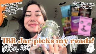 TBR Jar Picks for October  Spooky season book recommendations 🎃 [upl. by Adlay]