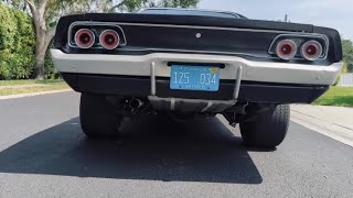 King of muscle 1968 Dodge Charger cold start and drive [upl. by Oslec]