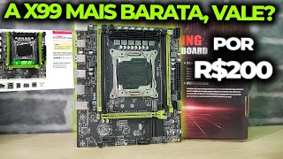 PLACA MÃE X99 pra XEON MAIS BARATA por R200 NO ALIEXPRESS X99 P4 É BOA MESMO [upl. by Arayk310]