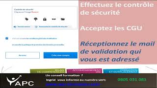 APC Formation  Ouvrir mon compte CPF compte personnel de formation en  1 minute 30 [upl. by Inaliel]