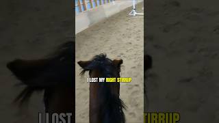 🙈🐎 When You Lose Your Stirrups Cantering shorts horseriding horse [upl. by Aguie99]