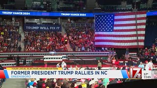 Trump holds NC rallies in Gastonia Greensboro on Saturday [upl. by Nohsal]