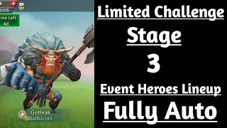 Lords mobile Barbarian Limited Challenge Stage 3 Fully AutoBarbaric Journey Stage 3 Fully Auto [upl. by Felike184]