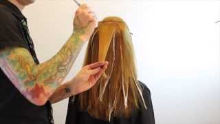 Balayage  how to balayage hair  hair color technique featuring Brian Haire freesaloneducationcom [upl. by Namron]