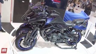 Yamaha MWT9  concept Tricycle au Salon de la Moto 2015 [upl. by Lleuqar137]