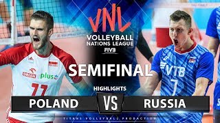 Poland vs Russia  SEMIFINAL  Highlights  Mens VNL 2019 [upl. by Necyla110]