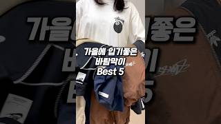 가을에 입기 좋은 바람막이 Best5 스투시 아디다스 나이키 바람막이 가을코디 아우터추천 [upl. by Ecila]