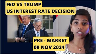 quot US FED Interest Rate Decision quot Nifty amp Bank Nifty Pre Market Report Analysis 08 Nov 2024 [upl. by Issac812]