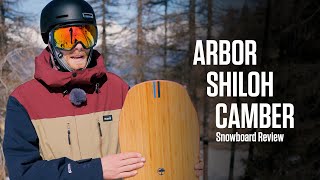 Arbor Shilow Camber 2020 SnowRock Snowboard Review [upl. by Bega]