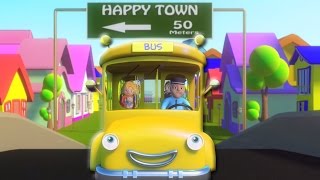 Jantes sur le autobus  3D rimes  Chanson pour les enfants  3D Rhyem For Kids  Wheels On The Bus [upl. by Adela]