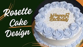 Easy and simple Rosette cake decoration 😍 [upl. by Annadiane]