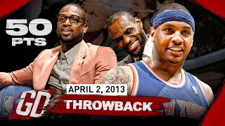 When Carmelo Anthony Felt Disrespected And Put 50 Points On Miami Heat  April 2 2013 [upl. by Eremihc]