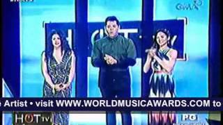 REGINE NOMINADO SA WORLD MUSIC AWARDS HOT TV Apr 7 2013 [upl. by Hsital500]