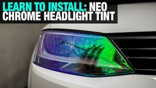 How To Install Neo Chrome Headlight Tint Film quotDIYquot [upl. by Otrebcire248]