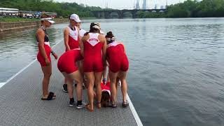 Dad Vail Regatta 2018 Boston University Lightweights Coxswain Toss [upl. by Shore263]