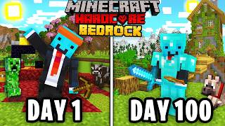 I Survived 100 Days in Bedrock Minecraft Hardcore [upl. by Lilaj155]