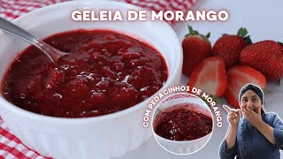 GELEIA DE MORANGO PARA RECHEIO DE BOLOS E SOBREMESAS  Super fácil de fazer [upl. by Danziger]