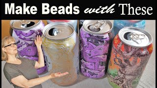 Upcycled Metal Beads  3 Techniques For Making Beads From Aluminum Soda amp Beer Cans [upl. by Genisia]