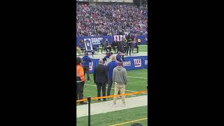 Michael Strahan  Jersey Number Retirement at Giants Stadium Metlife Stadium  112821 [upl. by Adnilg]