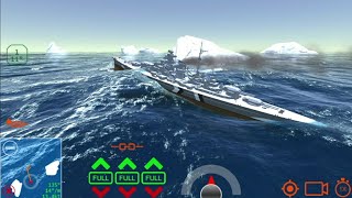 BATTLESHIP TIRPITZ VS BIG WAVES  SHIP HANDLING SIMULATOR [upl. by Leschen]