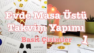 Masa Üstü Takvim Yapımı 1  Evde Kendi Masa Takvimini Yap  Basit Çizimler DIY Kendin Yap [upl. by Fortunia]