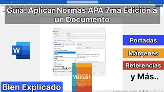 ✅Cómo Aplicar Normas APA 7ma Edición Correctamente a Documento de Word  Guía Completa Paso a Paso [upl. by Ingra]