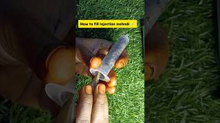 How to fill injection mehndi 💉injection injectionmehndisyringesyringemehndimehndifillinghenna [upl. by Okwu]