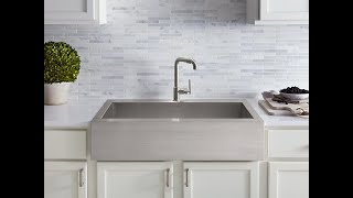 Retrofit Installation  Vault Farmhouse Stainless Steel Sink [upl. by Hanah]