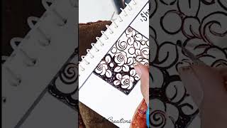 Negative work for beginners Beautiful cutwork designforyou shorts viralvideohennaartist fypfyp [upl. by Ailuig]