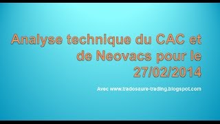 Analyse technique du CAC 40 et Neovacs  Apprendre lanalyse technique et le trading [upl. by Sulamith683]