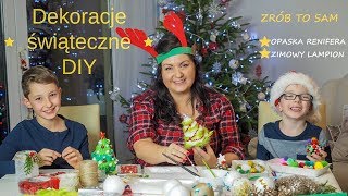 Dekoracje świąteczne z PEPCO  opaska renifera  zimowy lampion  DIY [upl. by Einnalem]