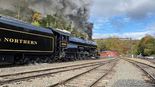 Reading amp Northern T1 2102 Steam Train  Port Clinton w Fall Foliage Train 102123 [upl. by Corabella]