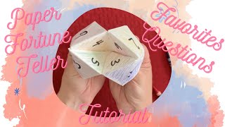 DIY Favorites Fortune Teller Craft  Thoughtful Questions amp Creative Fun [upl. by Shiroma]