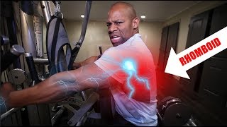 BIG RHOMBOIDS 3 Simple Steps  Best Back Muscle Exercises [upl. by Aniles286]