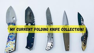 My Current Folding Knife Collection Medford Spartan Blades and WE [upl. by Adnimra]