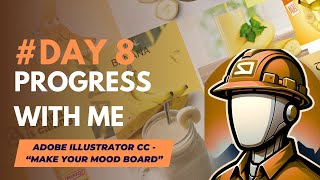 DAY 8 Progress With Me  Adobe Illustrator CC  Assignment 8  Essentials Training Course [upl. by Kcirednek]