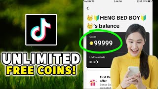 FREE TikTok Coins 99999  EASY✅ How to get Free Tik Tok Coins iOS Android [upl. by Anadroj]