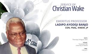 EMERITUS PROFESSOR LADIPO AYODEJI BANJO [upl. by Ylrebmyk866]