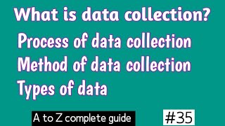 Data collection methods in research  Types of research data [upl. by Yennek407]