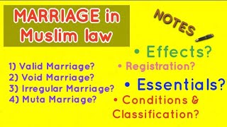 Marriage under Muslim law  marriage under Muslim law lecture [upl. by Auod]