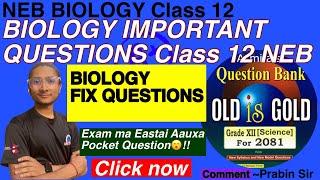 biology important questions class 12 neb  important questions of biology class 12 [upl. by Ivets860]