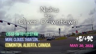 Nisku to Oliver Downtown Edmonton Alberta Canada 59 Celsius [upl. by Poyssick569]