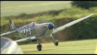 Supermarine Seafire  Shuttleworth Fly Navy Airshow 2017 [upl. by Selrhc]