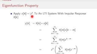 Eigenfunctions of DiscreteTime LTI Systems  ZTransform Part 1 [upl. by Wareing]