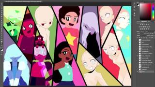 Steven Universe Group Speedpaint [upl. by Aehc]