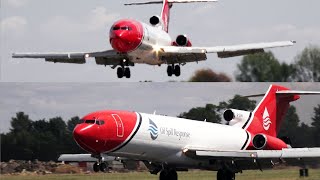 Oil Spill Boeing 727 Blades Flypast amp Landing at RIAT 2022 [upl. by Ocinemod]