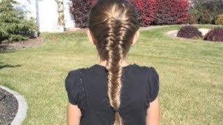 The French Fishtail Hair Braid  CuteGirlsHairstyles  Disney Style [upl. by Launame]