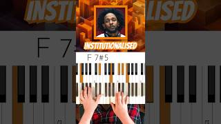 Kendrick Lamar Institutionalized Chords 🎹👌 KendrickLamarInstitutionalizedChords [upl. by Yessej]