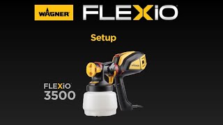 Wagner FLEXiO 3500 Paint Sprayer Setup [upl. by Nilcaj721]